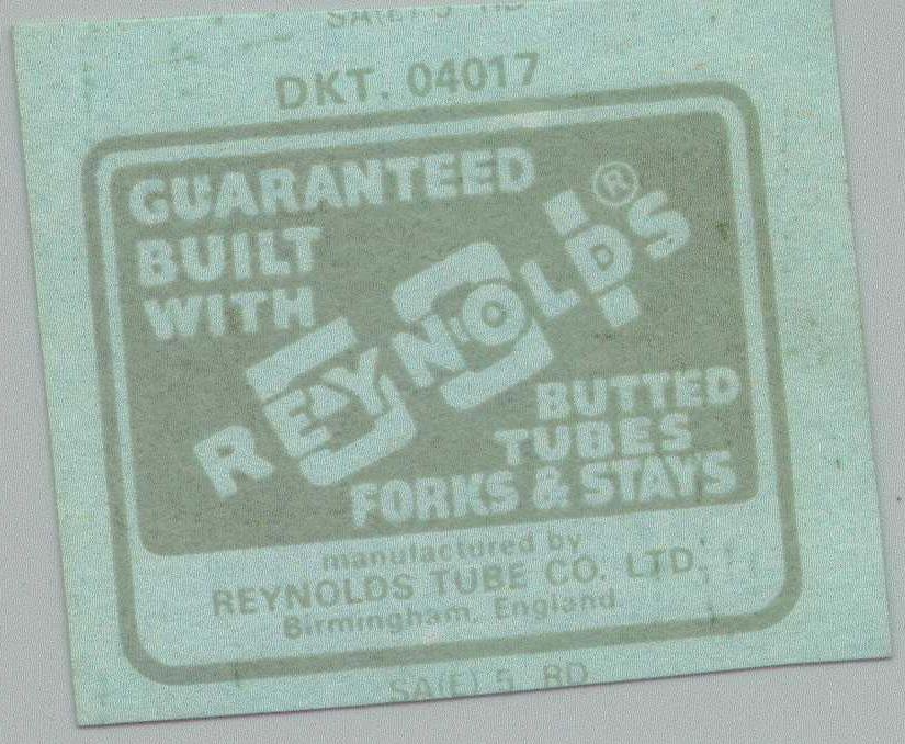 Many Reynolds frame labels suffer from pump head erosion