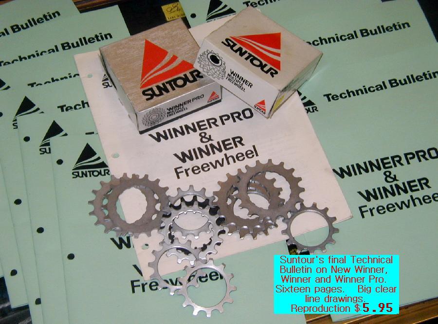 New Old Stock Suntour Winner 5-Speed Freewheel (13x23) Silver Finish - Japan